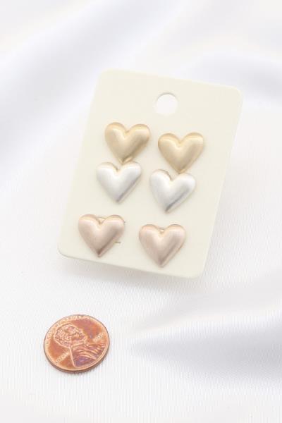 HEART EARRING SET