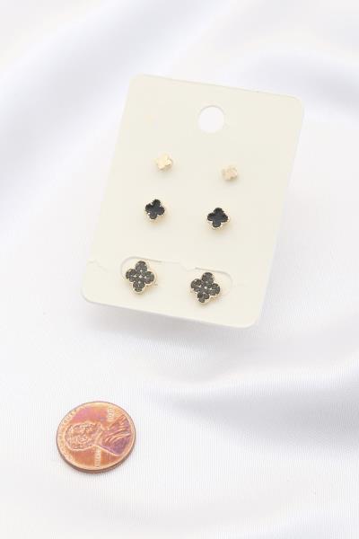 MOROCCAN SHAPE ASSORTE STUD EARRING SET