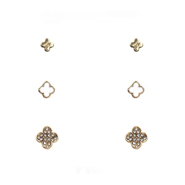 MOROCCAN SHAPE ASSORTE STUD EARRING SET