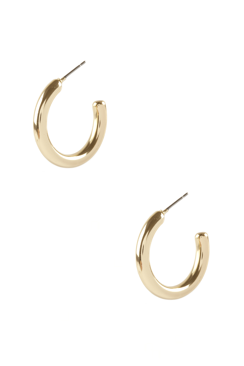 METAL 1 INCH HOOP EARRING