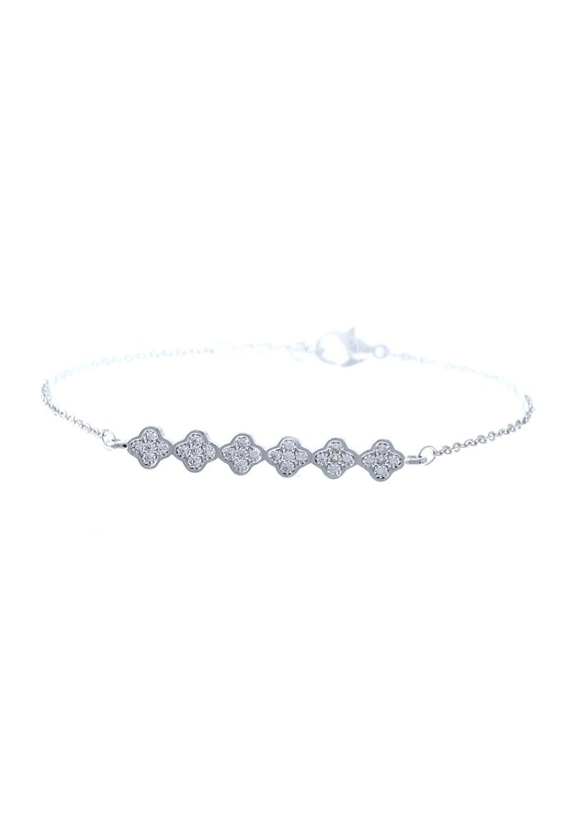 CUBIC ZIRCONIA QUATREFOIL BRACELET
