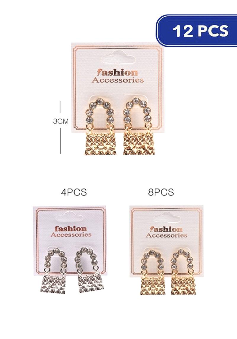 FASHION MINI BAG EARRING (12 UNITS)