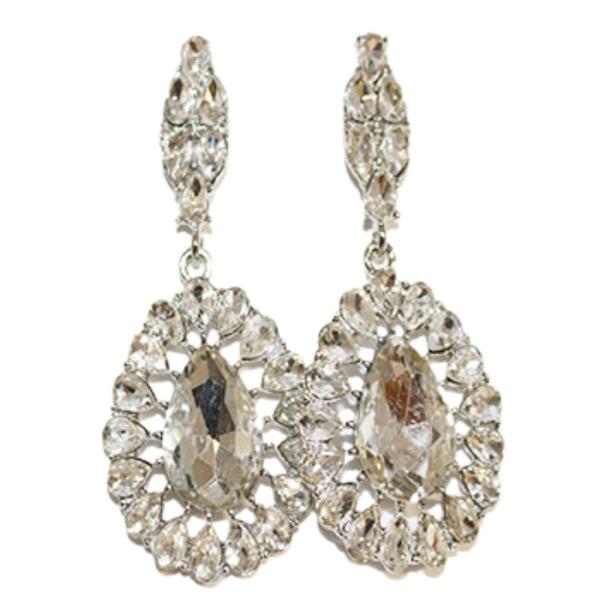 TEARDROP CRYSTAL DANGLE EARRING
