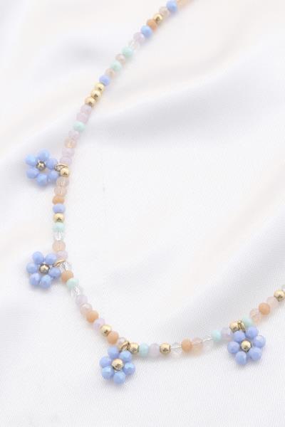 FLOWER BEADED NECKLACE