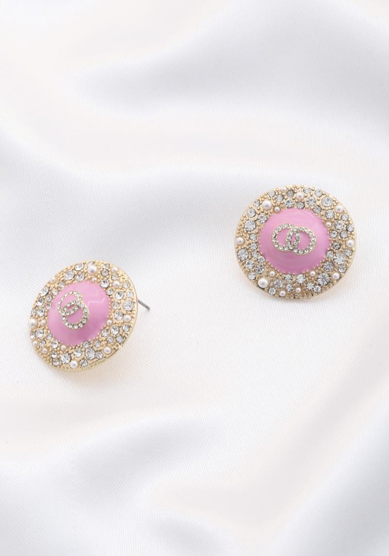 DOUBLE CIRCLE ROUND METAL EARRING