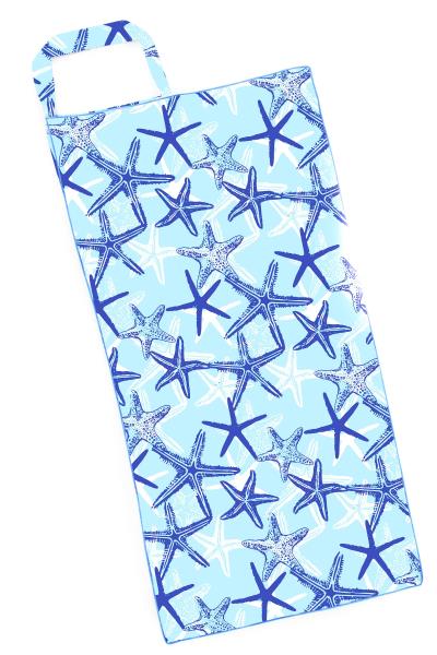 2 IN 1 STARFISH BEACH TOWEL TOTE BAG