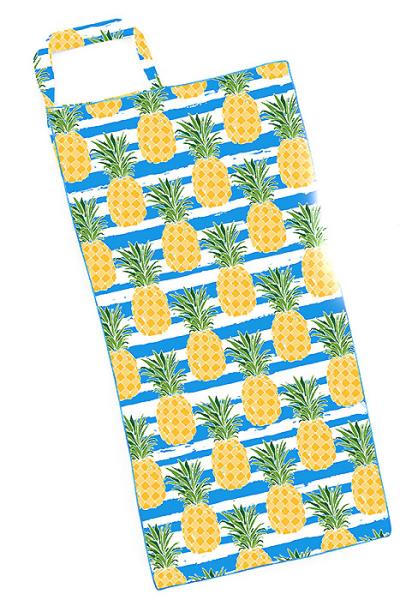 2 IN 1 PINEAPPLE BEACH TOWEL TOTE BAG