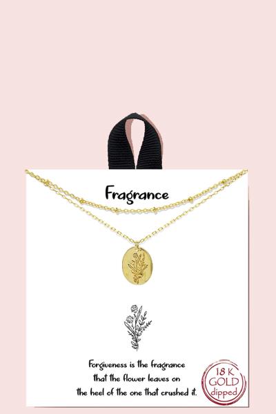18K GOLD RHODIUM DIPPED FRAGRANCE NECKLACE