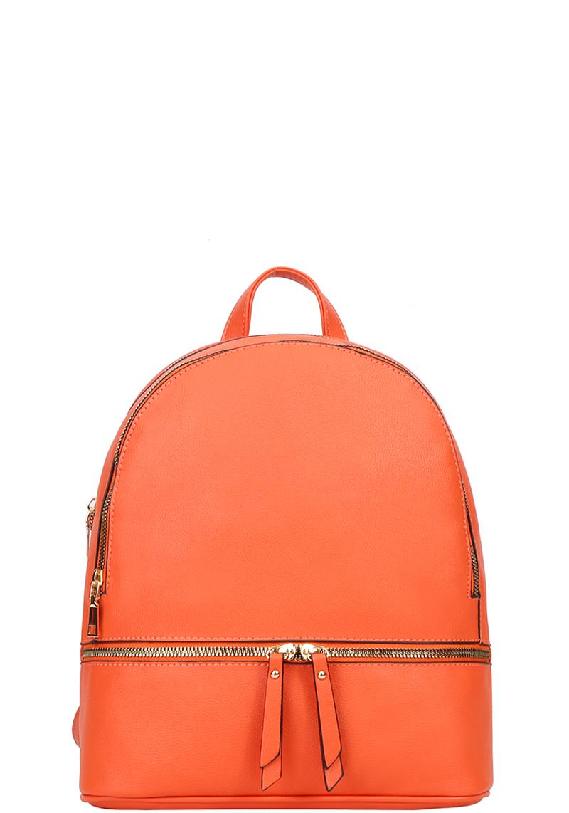 PLAIN COLOR SMOOTH ZIPPER BACKPACK