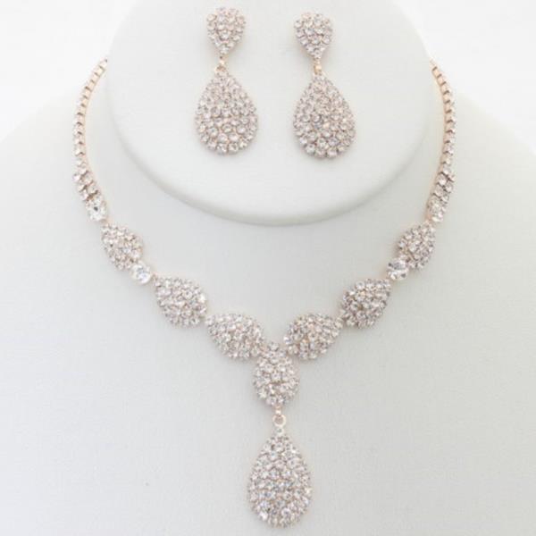 TEARDROP RHINESTONE NECKLACE