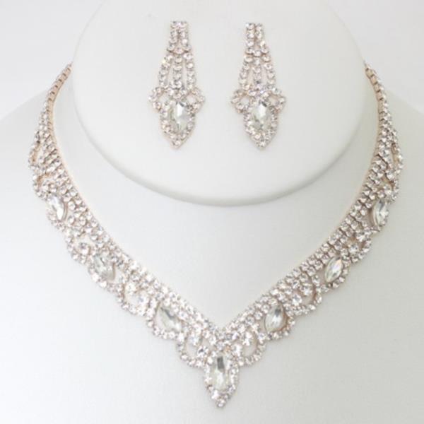 MARQUISE RHINESTONE NECKLACE