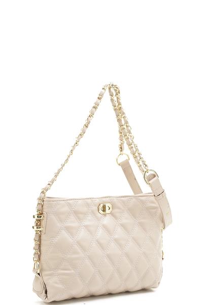 QUILT CHIC CHAIN LINK CROSSBODY BAG