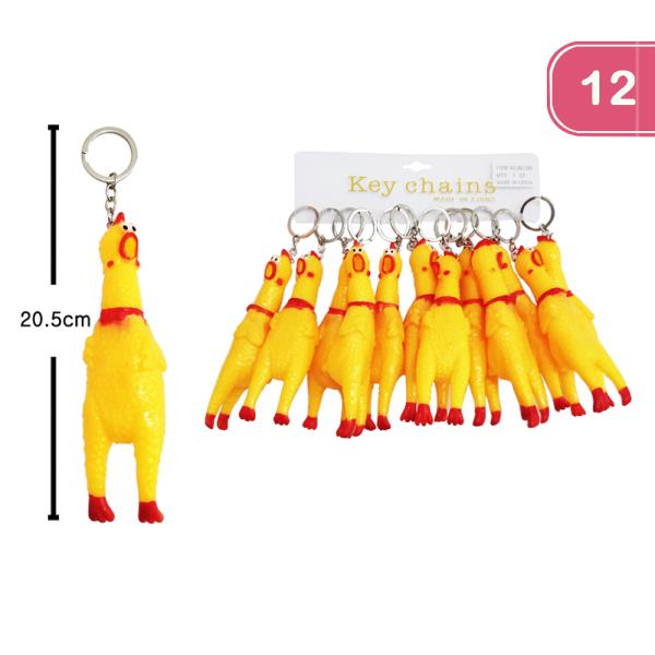 FASHION CHICKEN KEYCHAIN (12 UNITS)