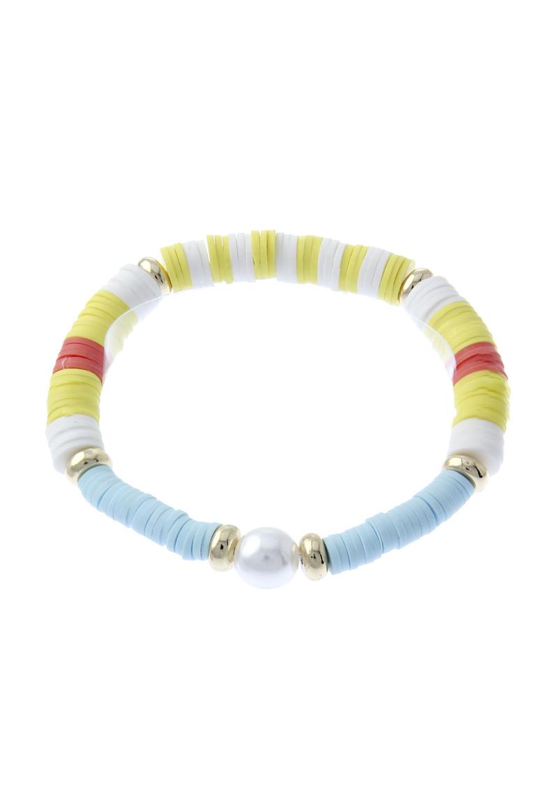 HEISHI BEAD N PEARL BRACELET