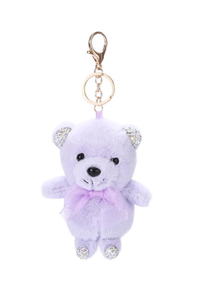 CUTE RHINESTONE SOFT BEAR DOLL KEY CHAIN