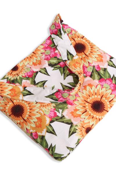 SUNFLOWER BEACH BAG AND TOWEL COMBO 2-IN-1 CONVERTIBLE BEACH TOWEL AND BAG