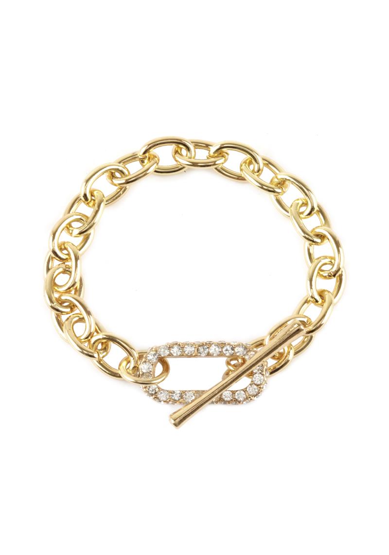 METAL CHAIN TOGGLE CLASP BRACELET