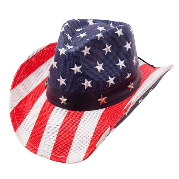 US FLAG COWBOY HAT