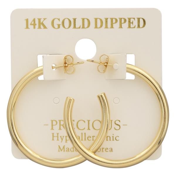 14K GOLD DIPPED HOOP EARRING