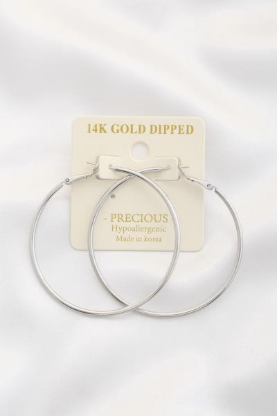 14K GOLD DIPPED HOOP EARRING