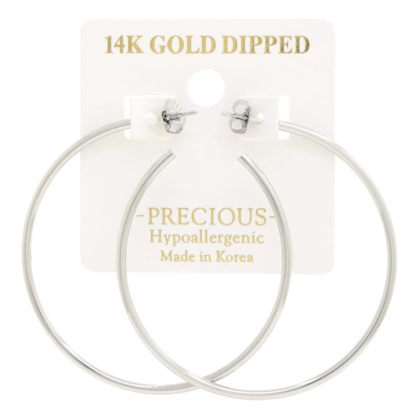 14K GOLD DIPPED HOOP EARRING