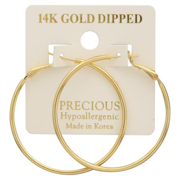 14K GOLD DIPPED HOOP EARRING