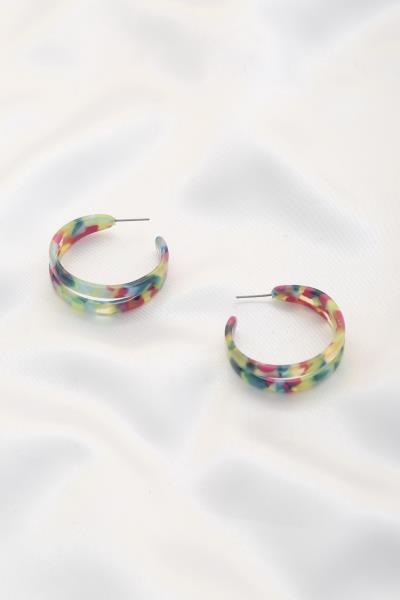 SODAJO ACETATE HOOP EARRING