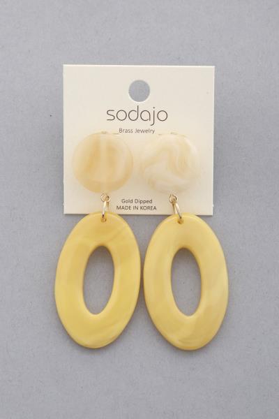 SODAJO OVAL DANGLE EARRING