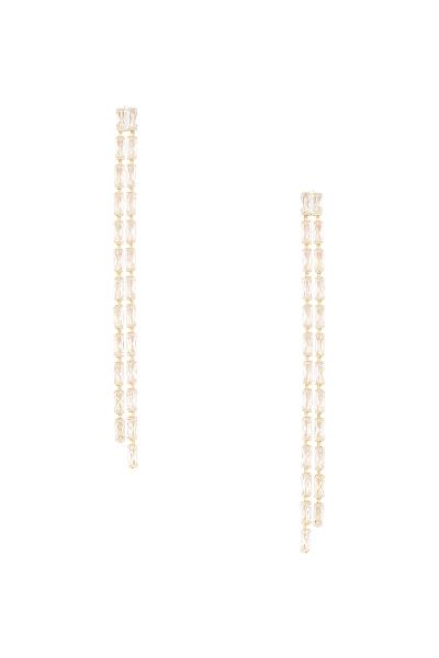 CRYSTAL DROP 2 LINE BAGUETTE EARRING