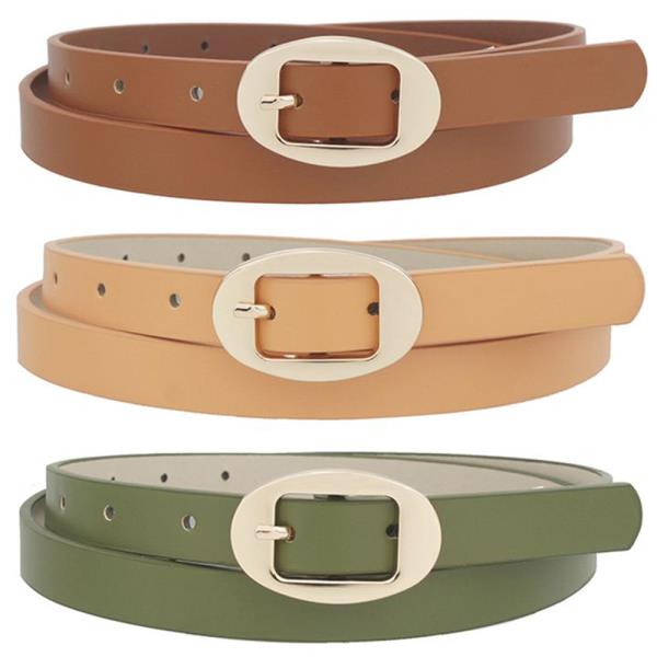 CUT OUT FLAT OVAL TRIO BELT