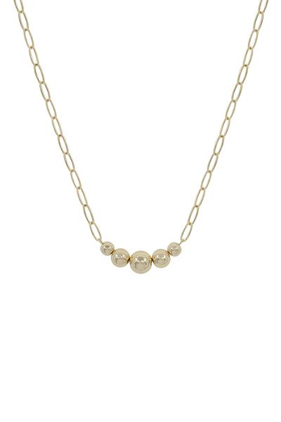 METAL BALL CCB ACCENT SHORT NECKLACE