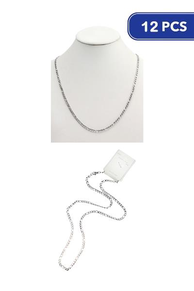 STAINLESS STEEL CHAIN NECKLACE (12 UNITS)