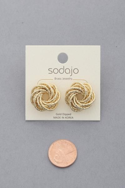 SODAJO KNOT METAL EARRING