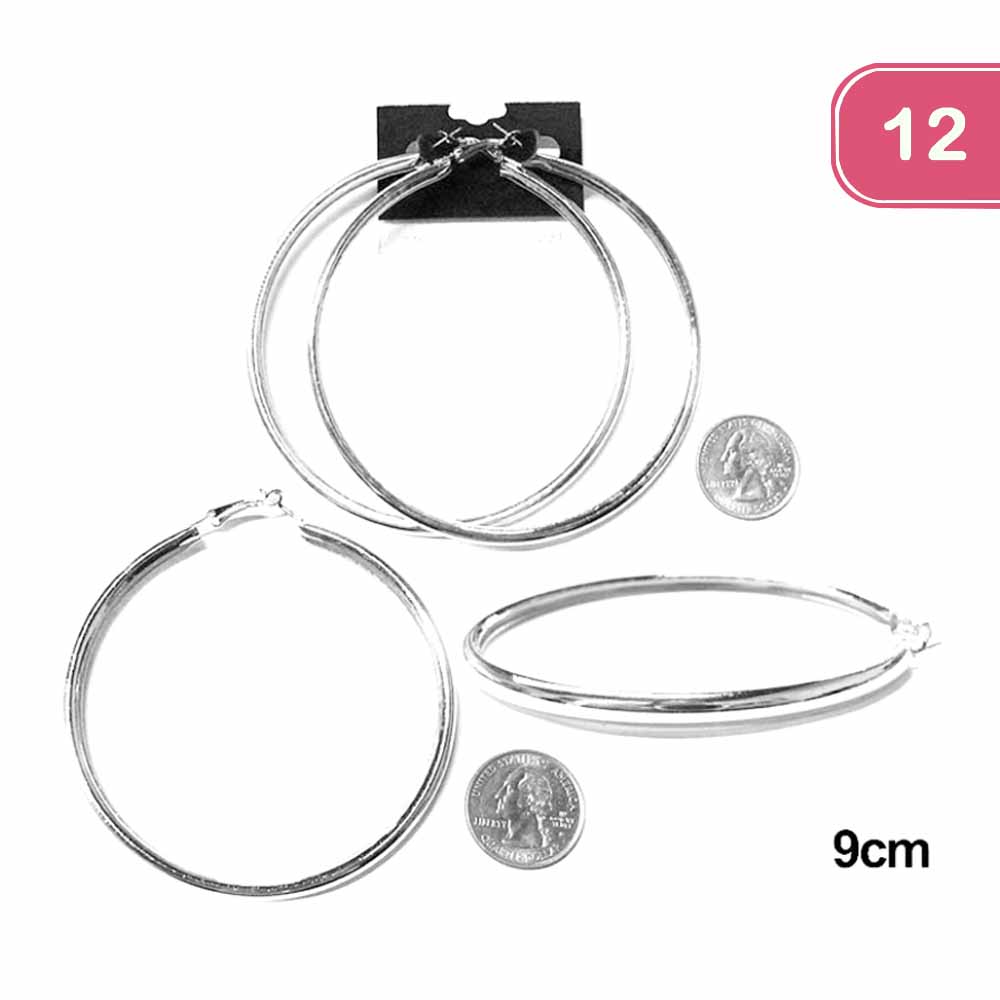 FASHION 90MM HOOP EARRING (12 UNITS)