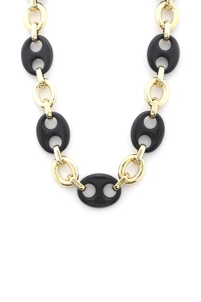 OVAL CIRCLE LINK CCB NECKLACE
