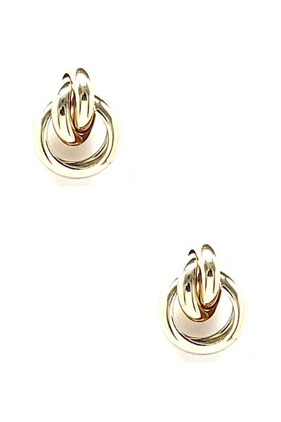 METAL KNOT STUD EARRING