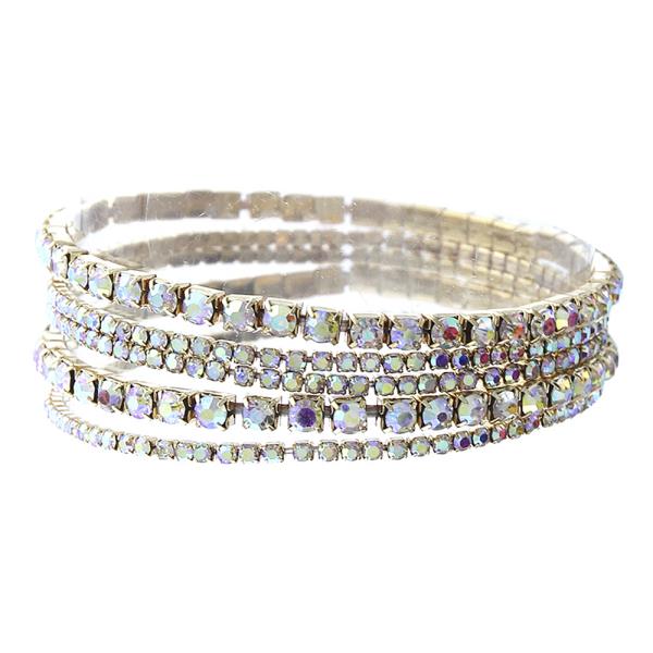 RHINESTONE 2MM 4MM 5PC BRACELET