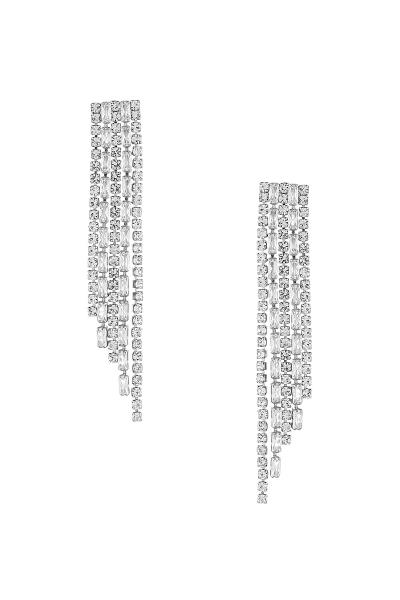 RHINESTONE CRYSTAL BAGUETTE 5 LINE EARRING