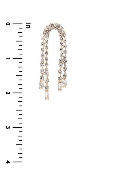 RHINESTONE CRYSTAL ARCH SHAPE POST EARRING