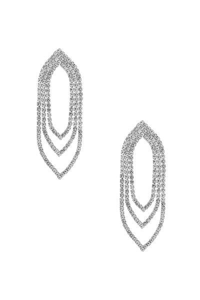 RHINESTONE MOROCCAN DRAPED EARRING