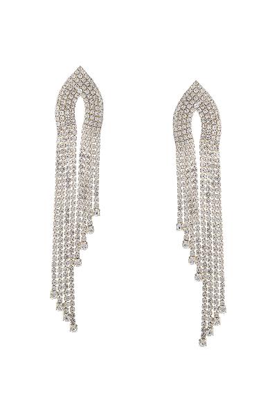 RHINESTONE MARQUISE FRINGE POST EARRING