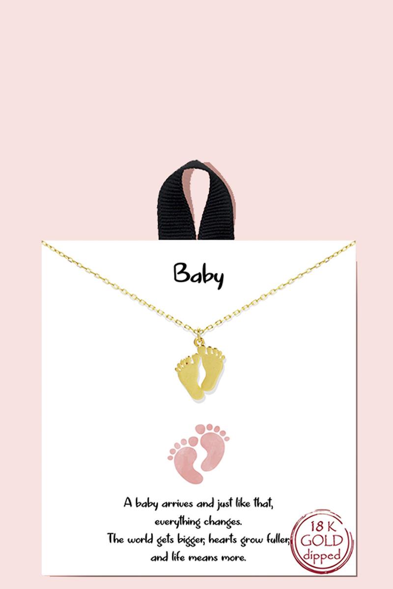 18K GOLD RHODIUM DIPPED BABY NECKLACE