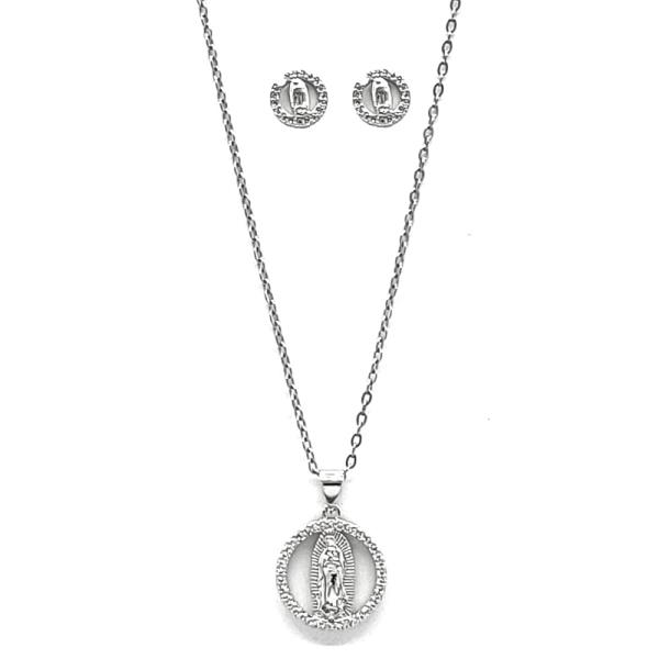 RELIGIOUS VIRGIN MARY PENDANT NECKLACE