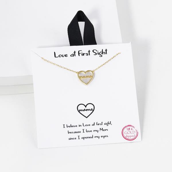 LOVE AT FIRST SIGHT NECKLACE 18K GOLD RHODIUM DIPPED