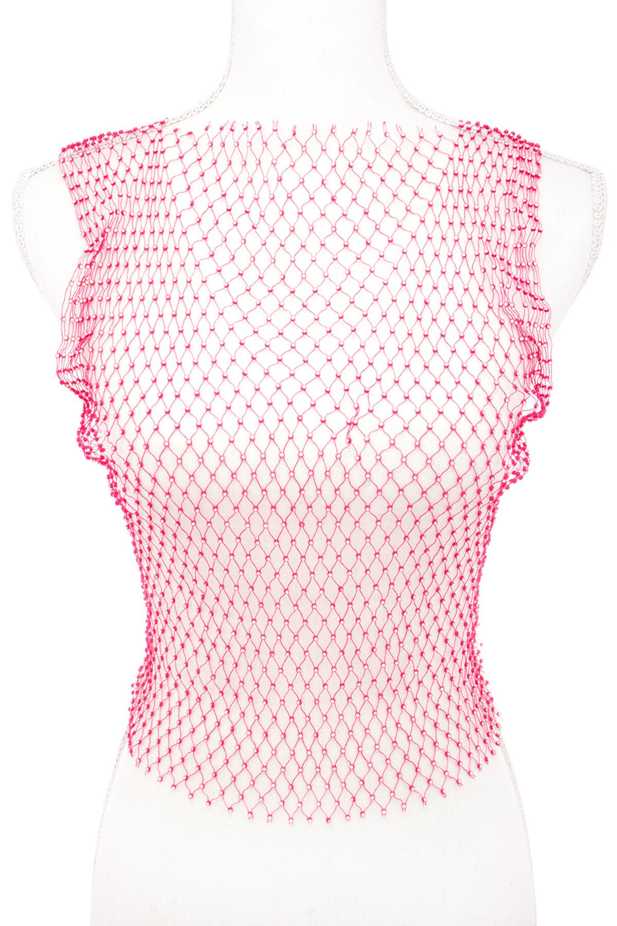 RHINESTONE NET TOP
