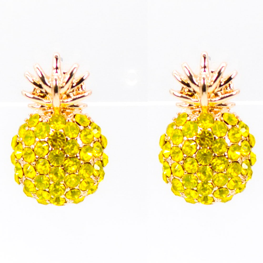 PINEAPPLE RHINESTONE EARRING