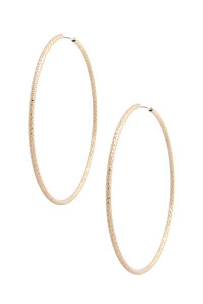 INFINITY METAL HOOP EARRING