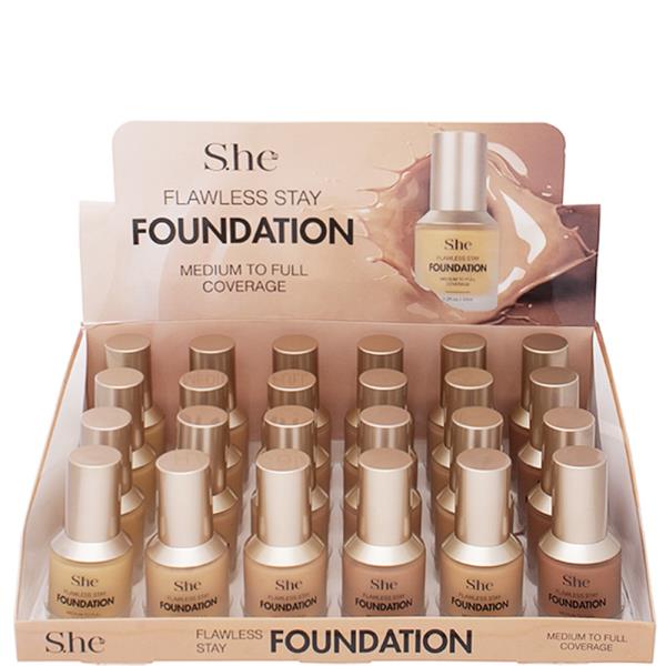 FLAWLESS STAY MEDIUM TO FULL COVERAGE FOUNDATION (24 UNITS)