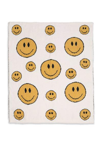 KID`S HAPPY FACE THROW BLANKET