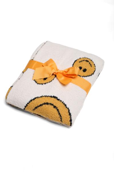 KID`S HAPPY FACE THROW BLANKET